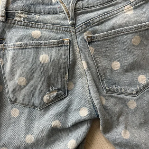 Marc Jacobs Light Blue Polka Dot Slim Jeans - Picture 4 of 8